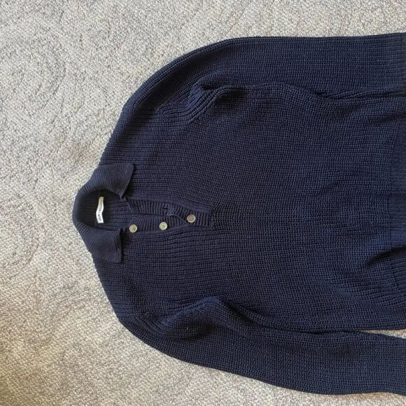 Our Legacy Big Piquet - Navy Chunky Cotton Rib - Picture 4 of 6